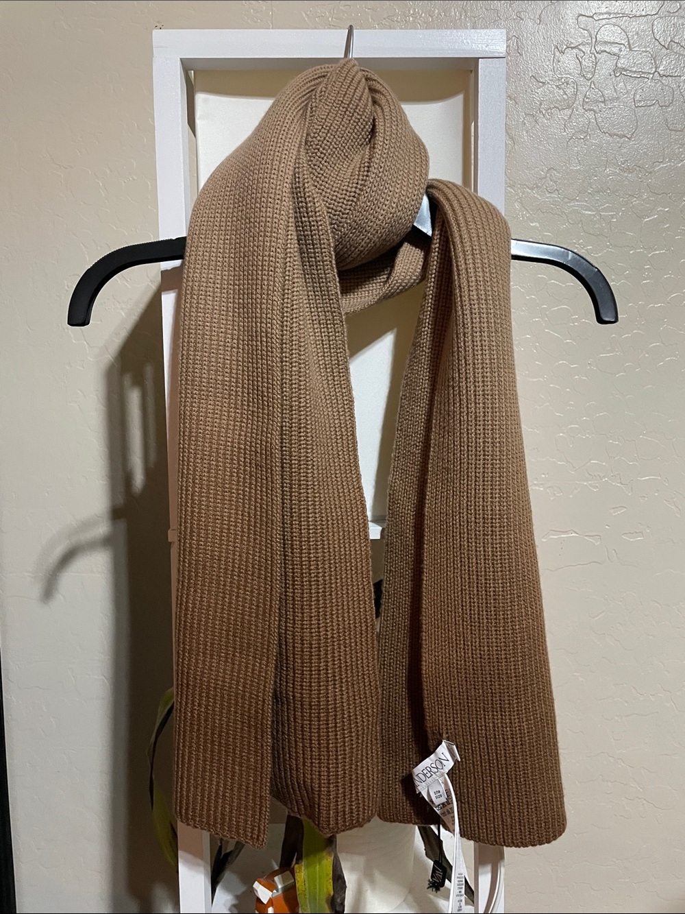 JW Anderson Ribbed Gradient Brown Tan Scarf
